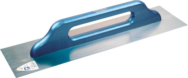 Schweizer Glättekelle HAROMAC 500x130mm rostfrei blaues Heft