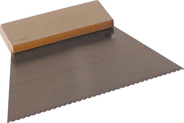 Zahnspachtel fein B2 180mm Holzrücken