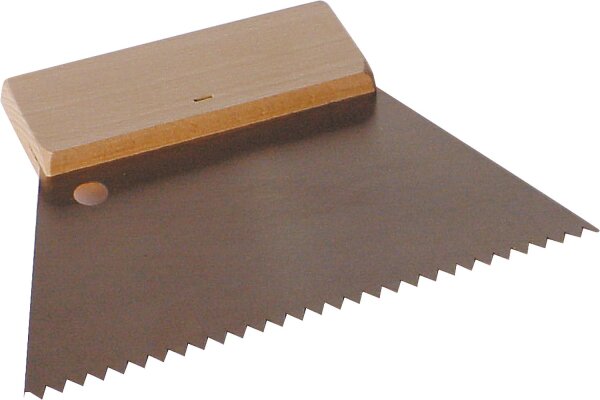 Zahnspachtel C4 8x8x250mm Holzrücken