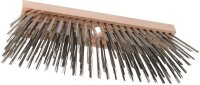 Stahldrahtbesen 300mm aus Flachholz mit Stielloch
