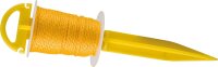 Steckstab mit Richtschnur 30m, 2,0mm gelb