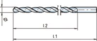 Spiralbohrer HSS ALPEN Überlang, DIN 1869 R2 RN 9 x 320 mm