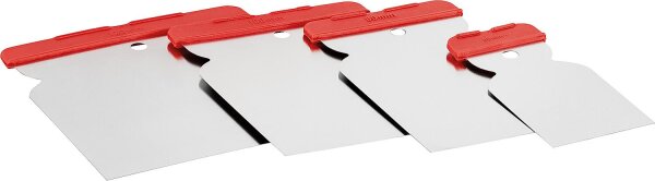 Pr.-Japanspachtel-Satz 4-tlg., Edelstahl rostfrei, Kunststoffrücken