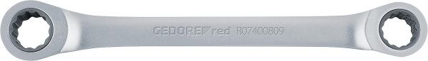 GEDORE red Doppel-Ringratschen- schlüssel, SW 17 x 19 mm
