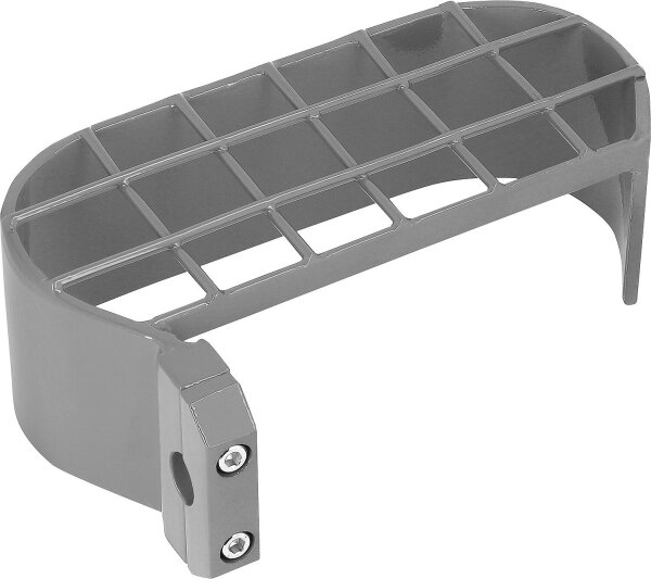 Schutzbügel für Flaschendruck- regler, links ausgeschlagen Farbe grau