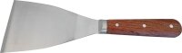 Malerspachtel 25mm, Haromac durchg., konisches Blatt, INOX, Rosenholz