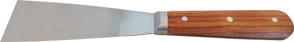 Malerspachtel 40mm, Haromac durchg., konisches Blatt, INOX, Rosenholz