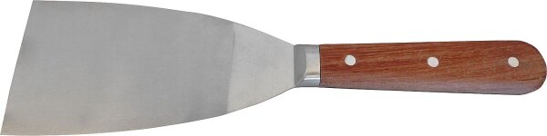 Malerspachtel 60mm, Haromac durchg., konisches Blatt, INOX, Rosenholz