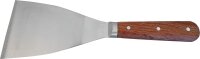 Malerspachtel 100mm, Haromac durchg., konisches Blatt, INOX, Rosenholz