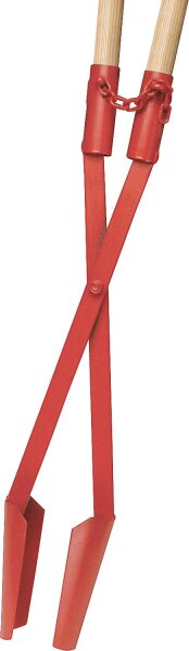 Ideal-Erdlochausheber Größe 1, rot, Eschenstiel
