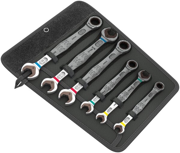 Maul-Ringratschenschlüssel-Satz Wera, 6-teilig, SW 10x159 - SW17x19x235, metrisch, Joker