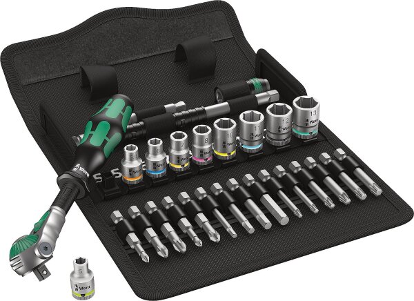 Steckschlüsselsatz Wera 1/4" 28-teilig, Typ 8100 SA6