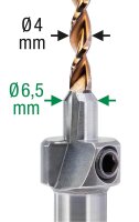 Bohrsenker Set SPAX® 1x Holzbohrer 4 mm, 1x Senker 6,5 mm, 1x Innensechskantschlüssel