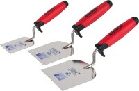Spachtel-Set 3-teilig rostfrei, 2-K-Griff, Stukkateur