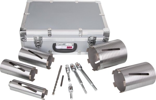Diamant-Bohrkronen-Set Mauerwerk/Beton, 11-teilig, 52-132mm