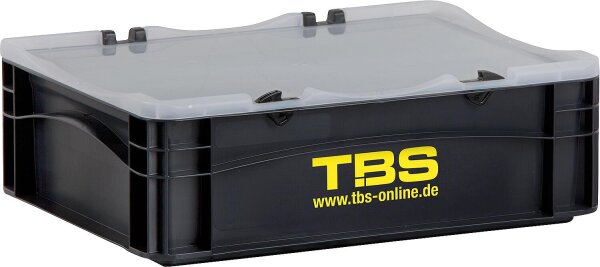 Transportbox TBS schwarz 400 x 300 x 137mm mit Klarsichtdeckel