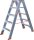 Stufenstehleiter Siedra Aluminium, 2x5 Stufen Stufenbreite 90mm