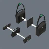 Werkzeugtasche WERA 2go 2 3-teilig m. Köcher, Tragegurt und WerkzeugContainer