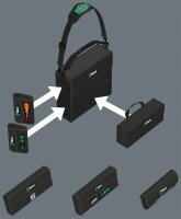 Werkzeugtasche WERA 2go 2 3-teilig m. Köcher, Tragegurt und WerkzeugContainer