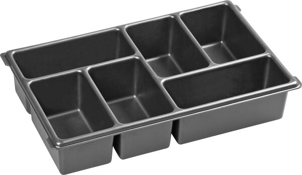 Kleinteileeinsatz passend für XL-BOXX® aus Kunststoff mit 6 Mulden