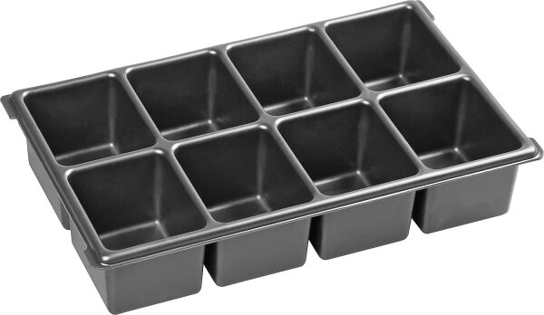 Kleinteileeinsatz passend für XL-BOXX® aus Kunststoff mit 8 Mulden