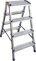 Stufen-Doppel-Leiter Siedra 2x4 Stufen, Stufenbreite 80mm...