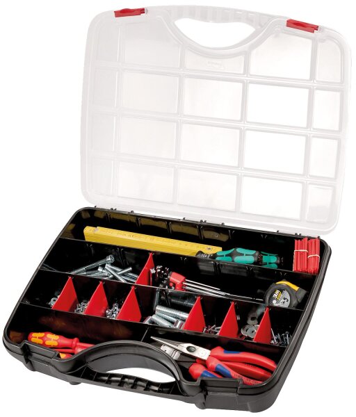 Sortimentskoffer PARAT Organize M mit individuell einteilbaren Fächern, 440x320x75mm