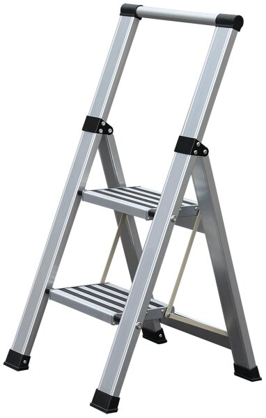 Stufen-Stehleiter Step+Store 2-stufig mit Haltebügel