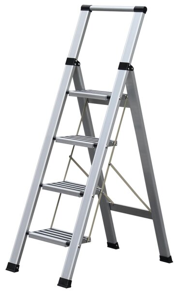 Stufen-Stehleiter Step+Store 4-stufig mit Haltebügel
