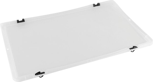 Transparenter Deckel für Transportbox 600 x 400 mm mit 2 St. Verschlüsse und 2 St. Scharnieren