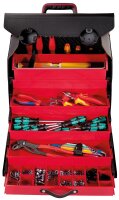 Werkzeugtasche mit Schublade 410x220x310mm 5-teilig, schwarz 44.000-581