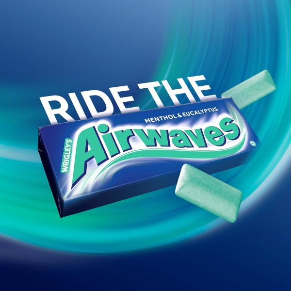 Airwaves Kaugummi Zuckerfrei, Menthol Eukalyptus Gum (10 Dragees)