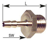 Gewindetüllen AG G 1/4"  8mm