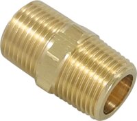 Doppelnippel G 3/8" x G 3/8" konisch, messing