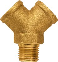 Y-Stück 2x IG 1x AG kon. R 1/4"a./G 1/4i.