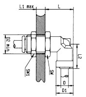 Schott-Winkel-Verschraubung Ø 8 mm