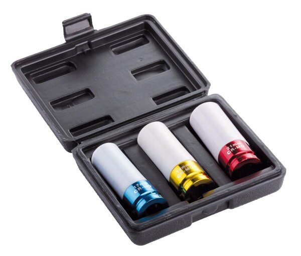 Kraftsteckschlüssel AEROTEC 3-teilig 17, 19, 21mm mit 1/2" Aufnahme