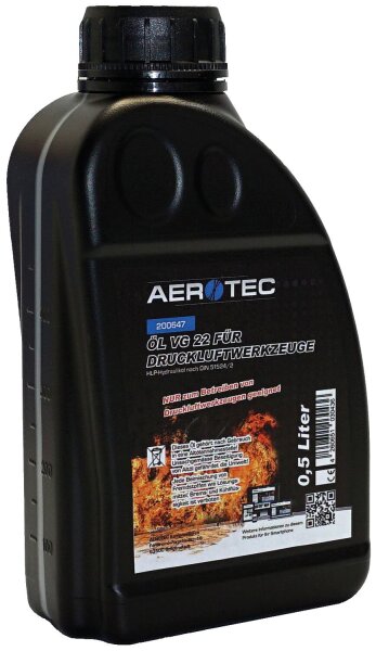 Hydrauliköl AEROTEC für Druckluftwerkzeuge, Inhalt 500 ml