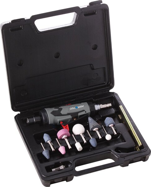 Druckluft-Stabschleifer Aerotec inkl. Schleifstifte, im Transportkoffer