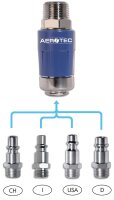 Sicherheitskupplung Aerotec EASY SAVE PRO 1/4" AG