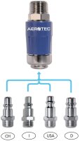Sicherheitskupplung Aerotec EASY SAVE PRO 1/4" AG