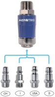 Sicherheitskupplung Aerotec EASY SAVE PRO 1/4" AG