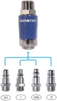 Sicherheitskupplung Aerotec EASY SAVE PRO 1/4" IG