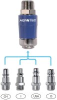 Sicherheitskupplung Aerotec EASY SAVE PRO 1/4" IG