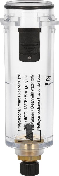 Kunststoffbehälter mit Handablass für Filter mit 1/2" / 3/4"