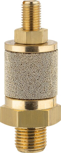 Drosselschalldämpfer einstellbar mit Messing-Sechskant G 1/8