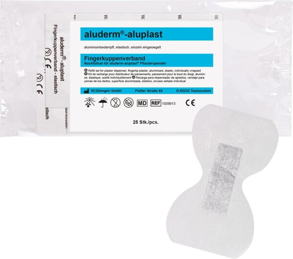 aluderm-aluplast Fingerkuppenverband elastisch 1 VPE = 25 Stück für Pflasterspender