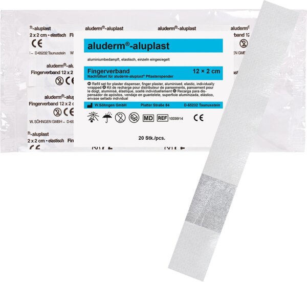 aluderm-aluplast Fingerverband 12x2 cm elastisch,VPE=20 Stück