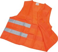 Warnweste EN 471 100% Polyester 2 Reflektorstreifen rot-orange
