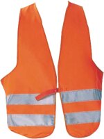 Warnweste EN 471 100% Polyester 2 Reflektorstreifen rot-orange